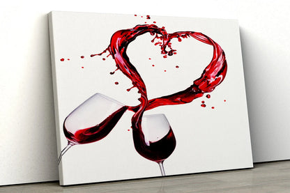 Red Wine Heart love Modern girls UV Direct Aluminum Print Australian Made Quality