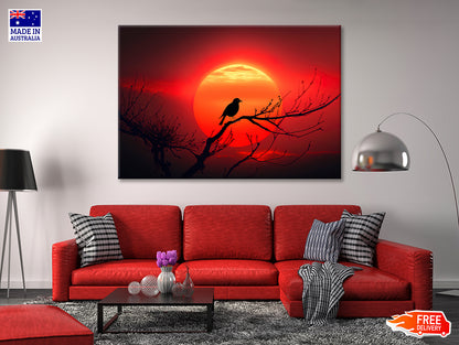 Bird, Sun & Sunset Print 100% Australian Made - Bella Home Decor