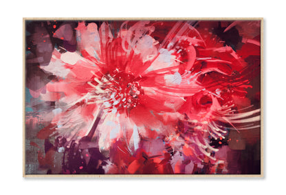 Beautiful Autumn Flowers Oil Painting Wall Art Limited Edition High Quality Print Canvas Box Framed Natural