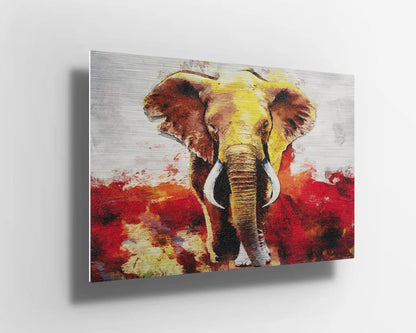 Water Color Elephant UV Direct Aluminum Print Australian Made Quality