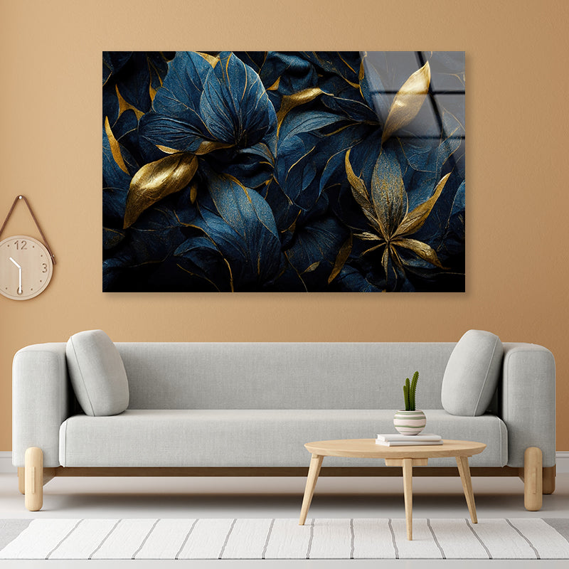 Group of Colorful Leaves Acrylic Glass Print Tempered Glass Wall Art 100% Made in Australia Ready to Hang - Bella Home Decor