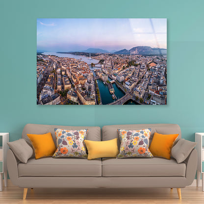 Buildings Of Geneva Switzerland Acrylic Glass Print Tempered Glass Wall Art 100% Made in Australia Ready to Hang