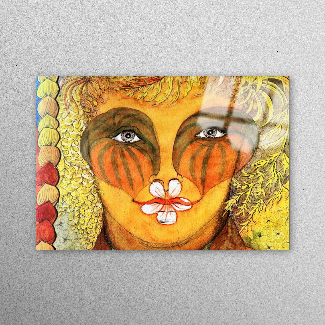 Abstract Woman Acrylic Glass Print Tempered Glass Wall Art 100% Made in Australia Ready to Hang