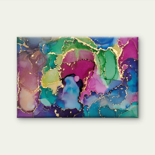 Gold Vein Alcohol Ink Abstract Texture Wall Art Decor 100% Australian Made