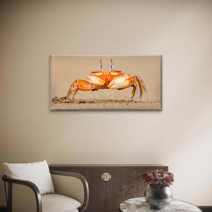 Horned Ghost Crab on a Beach Wall Art Canvas Office Home Room Framed 120x60cm