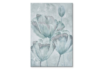 Spring Fresh Flowers, Light Green Wall Art Limited Edition High Quality Print