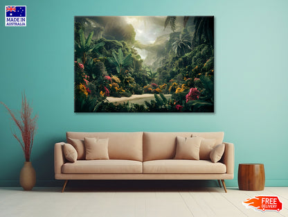 Tropical Forest with a River Print 100% Australian Made - Bella Home Decor