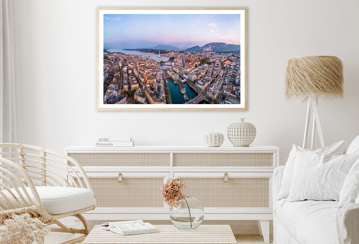 Buildings Of Geneva Switzerland Home Decor Premium Quality Poster Print Choose Your Sizes