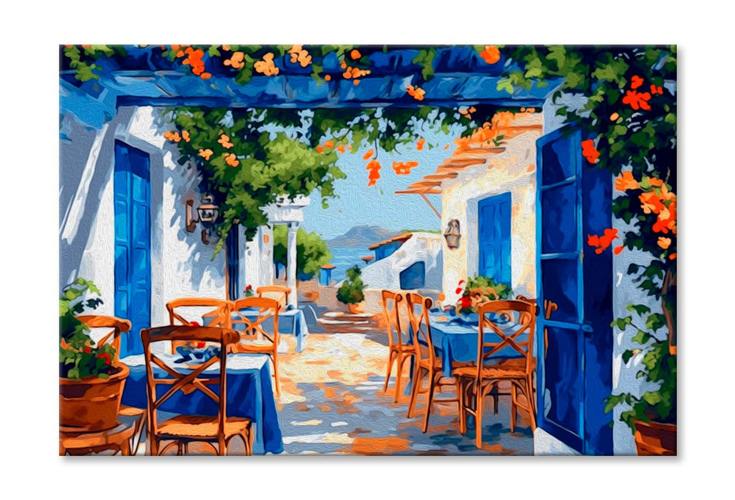 Island Greece Oil Painting Wall Art Limited Edition High Quality Print