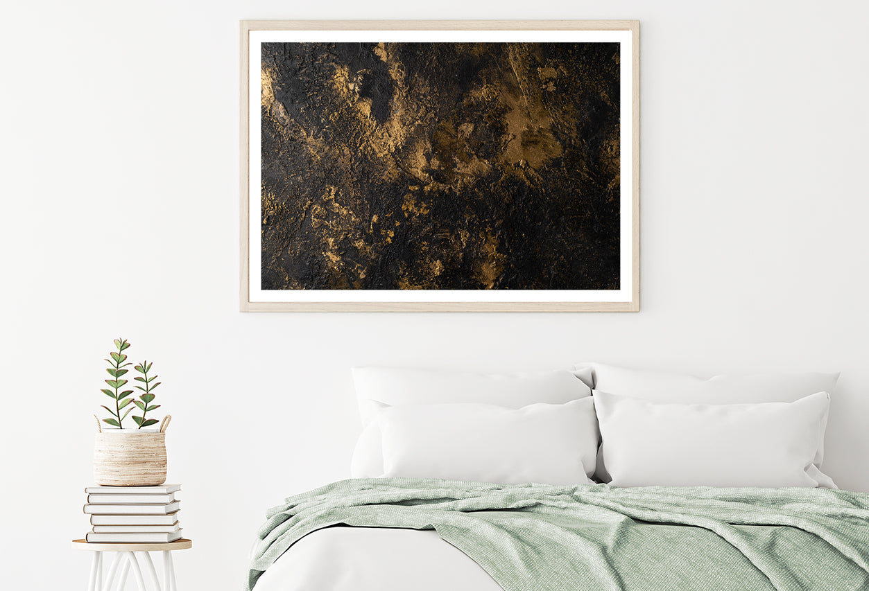 Luxury Textured Black & Gold Art Home Decor Premium Quality Poster Print Choose Your Sizes - Bella Home Decor