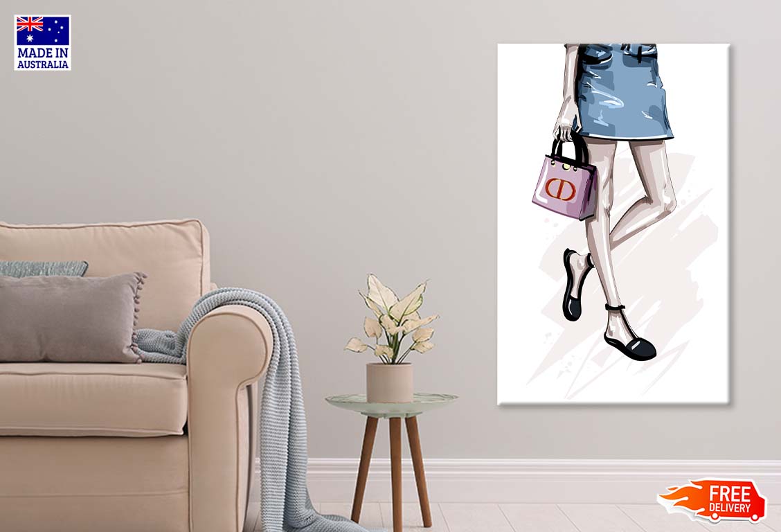 Stylish Pink Bag Fashion Art Print 100% Australian Made