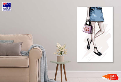 Stylish Pink Bag Fashion Art Print 100% Australian Made