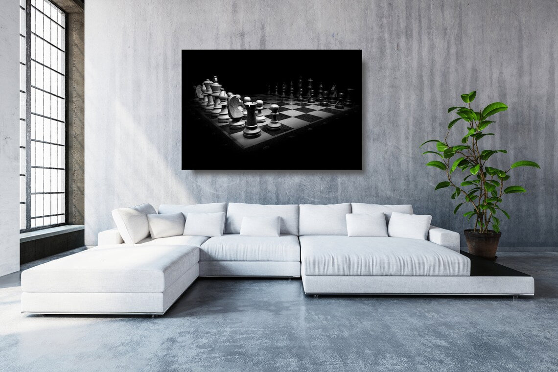 Chess Set Acrylic Glass Print Tempered Glass Wall Art 100% Made in Australia Ready to Hang