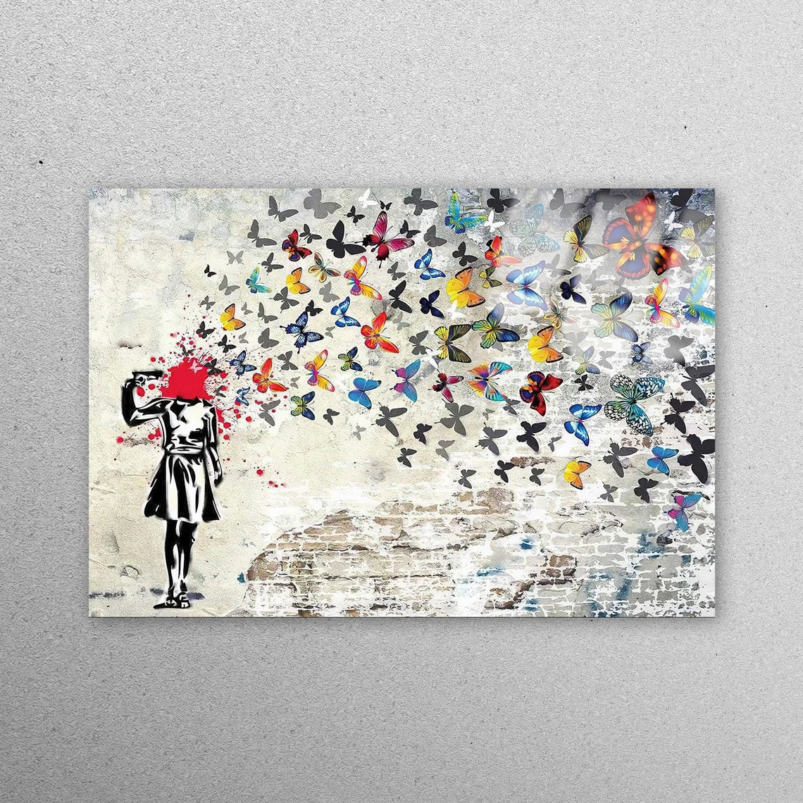 Butterfly Girl Suicide Acrylic Glass Print Tempered Glass Wall Art 100% Made in Australia Ready to Hang