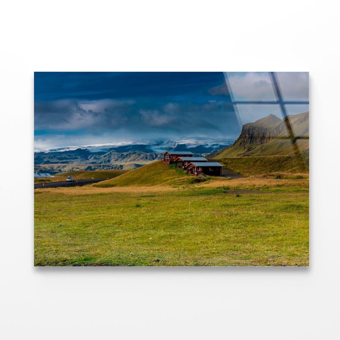 Wooden Houses in Iceland Acrylic Glass Print Tempered Glass Wall Art 100% Made in Australia Ready to Hang