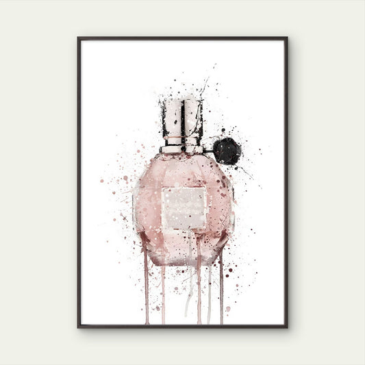 Modern Pink Fragrance Bottle Fashion Home Decor Premium Quality Poster Print Choose Your Sizes - Bella Home Decor
