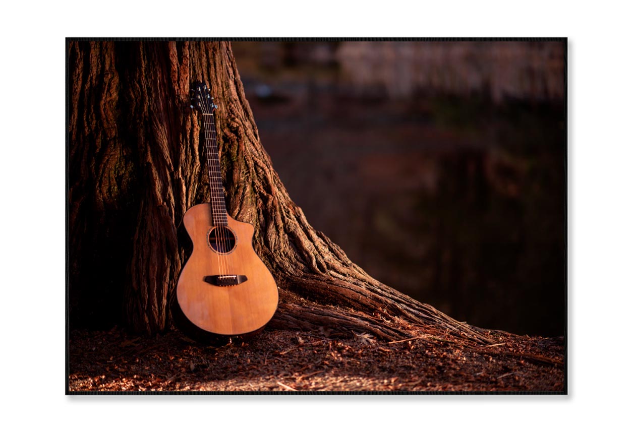 Wooden Acoustic Guitar Home Decor Premium Quality Poster Print Choose Your Sizes