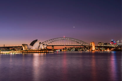 Sydney Opera House and Harbour Bridge Iconic View Wall Art Decor 100% Australian Made