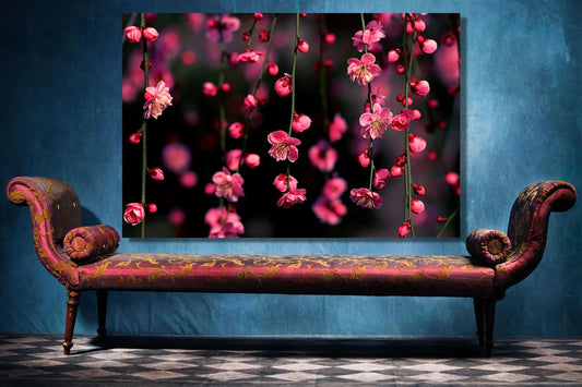 Cherry Blossom Flower Wall Art UV Direct Aluminum Print Australian Made Quality