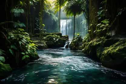 Waterfall in the Forest View Print 100% Australian Made - Bella Home Decor