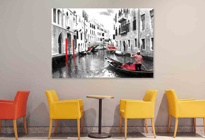 Gondolas on Venice, Sketch Style Wall Art Decor 100% Australian Made - Bella Home Decor