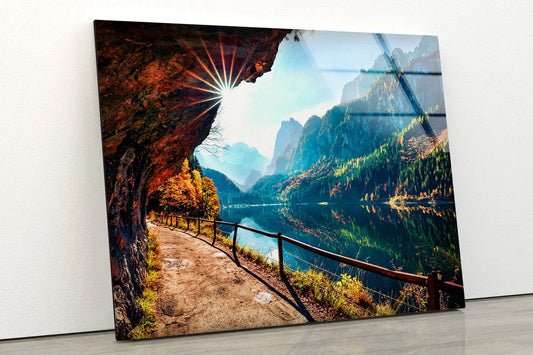 Foot Path Near Lake UV Direct Aluminum Print Australian Made Quality