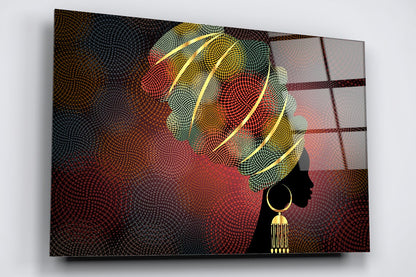 African Headdress Acrylic Glass Print Tempered Glass Wall Art 100% Made in Australia Ready to Hang