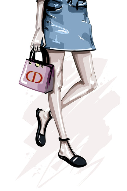 Stylish Pink Bag Fashion Art Print 100% Australian Made