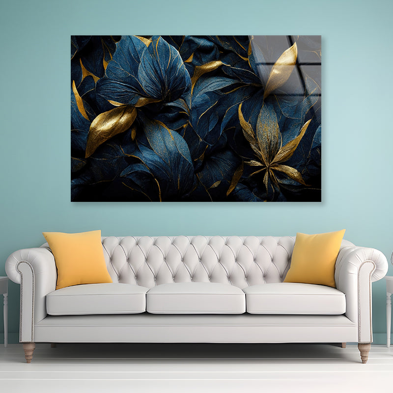 Group of Colorful Leaves Acrylic Glass Print Tempered Glass Wall Art 100% Made in Australia Ready to Hang - Bella Home Decor