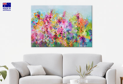 Abstract Watercolor Painting of Spring Flower Wall Art Decor 100% Australian Made