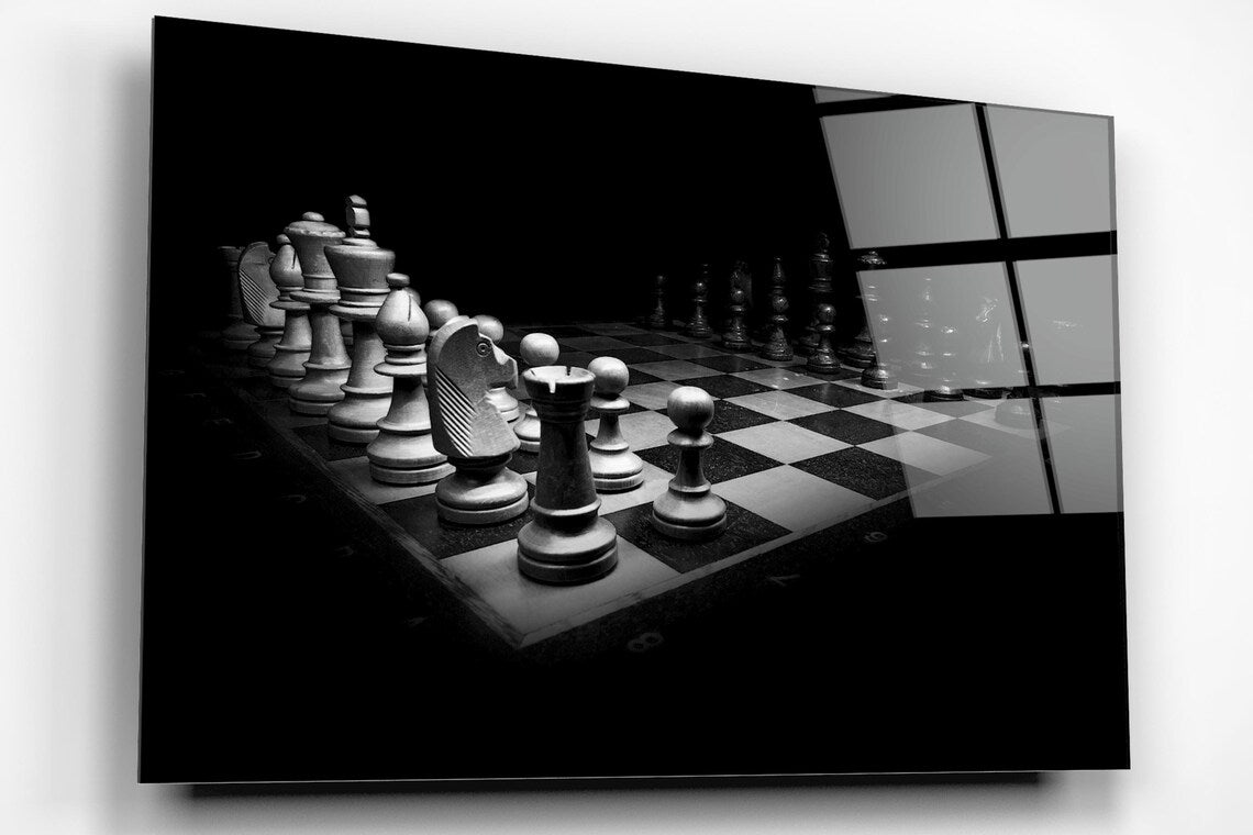 Chess Set Acrylic Glass Print Tempered Glass Wall Art 100% Made in Australia Ready to Hang