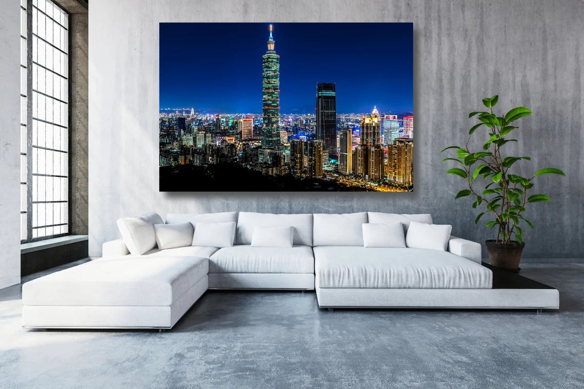 Taipei Taiwan Cityscape UV Direct Aluminum Print Australian Made Quality