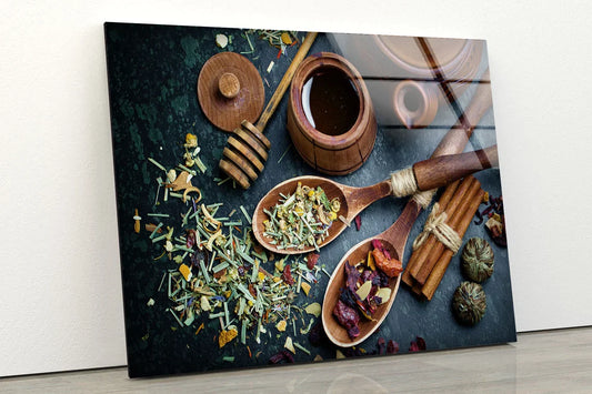 Honey Pot on Table UV Direct Aluminum Print Australian Made Quality