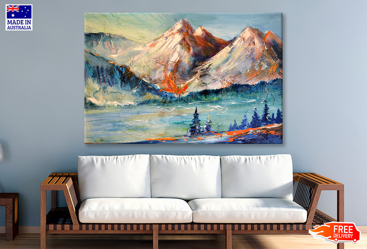 Mountain Pass With Forest Landscape Oil Painting Limited Edition High Quality Print