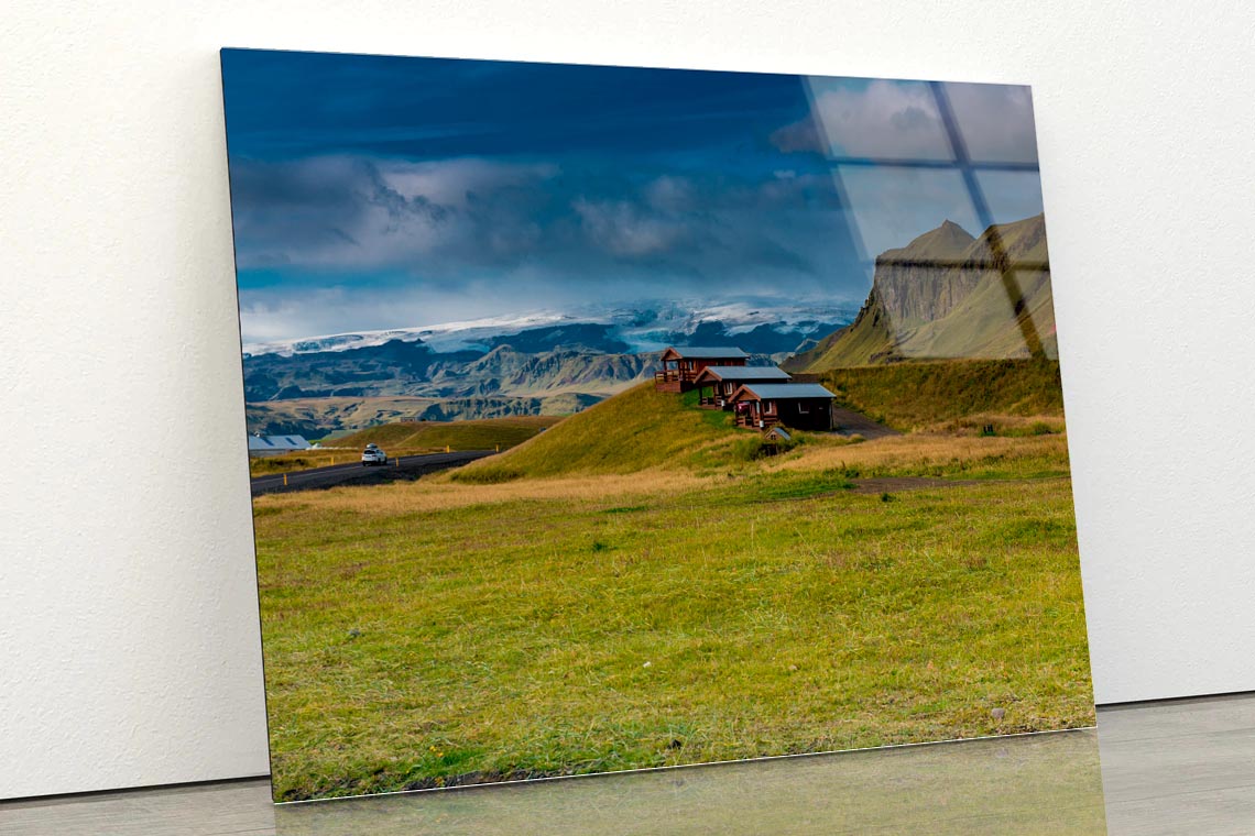 Wooden Houses in Iceland Acrylic Glass Print Tempered Glass Wall Art 100% Made in Australia Ready to Hang