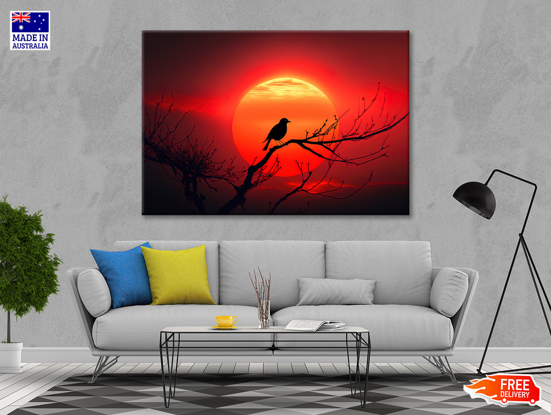 Bird, Sun & Sunset Print 100% Australian Made - Bella Home Decor