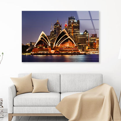 Australia Iconic Sydney City  Acrylic Glass Print Tempered Glass Wall Art 100% Made in Australia Ready to Hang