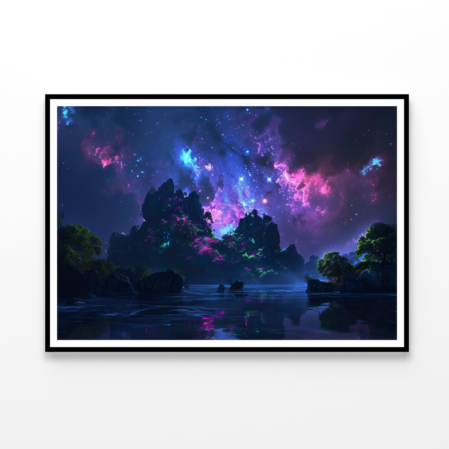 Planets with Moon View Home Decor Premium Quality Poster Print Choose Your Sizes - Bella Home Decor