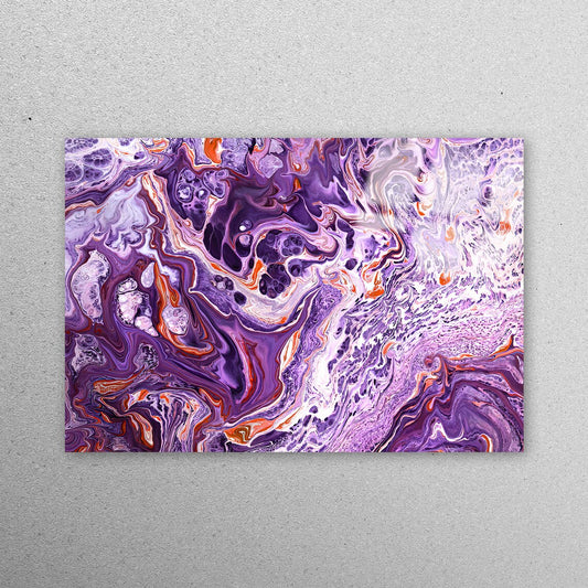 Purple Alcohol Ink Art Acrylic Glass Print Tempered Glass Wall Art 100% Made in Australia Ready to Hang