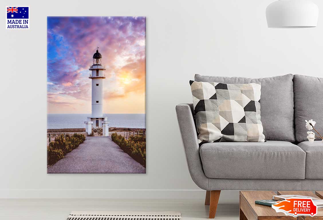 Road Leading To Lighthouse sunset Print 100% Australian Made