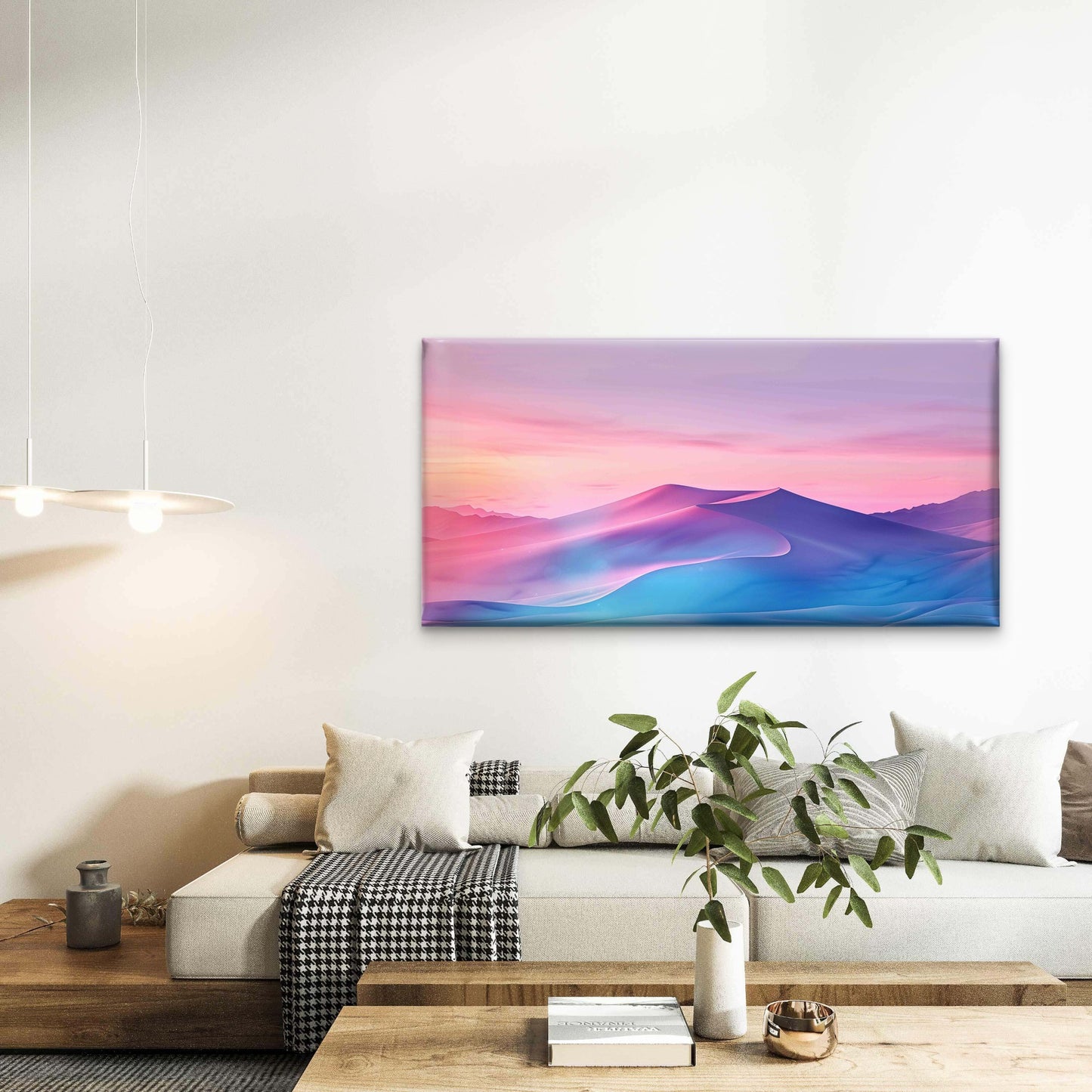 Portrait Gradient Wall Art Canvas Office Home Room Framed 120x60cm - Bella Home Decor