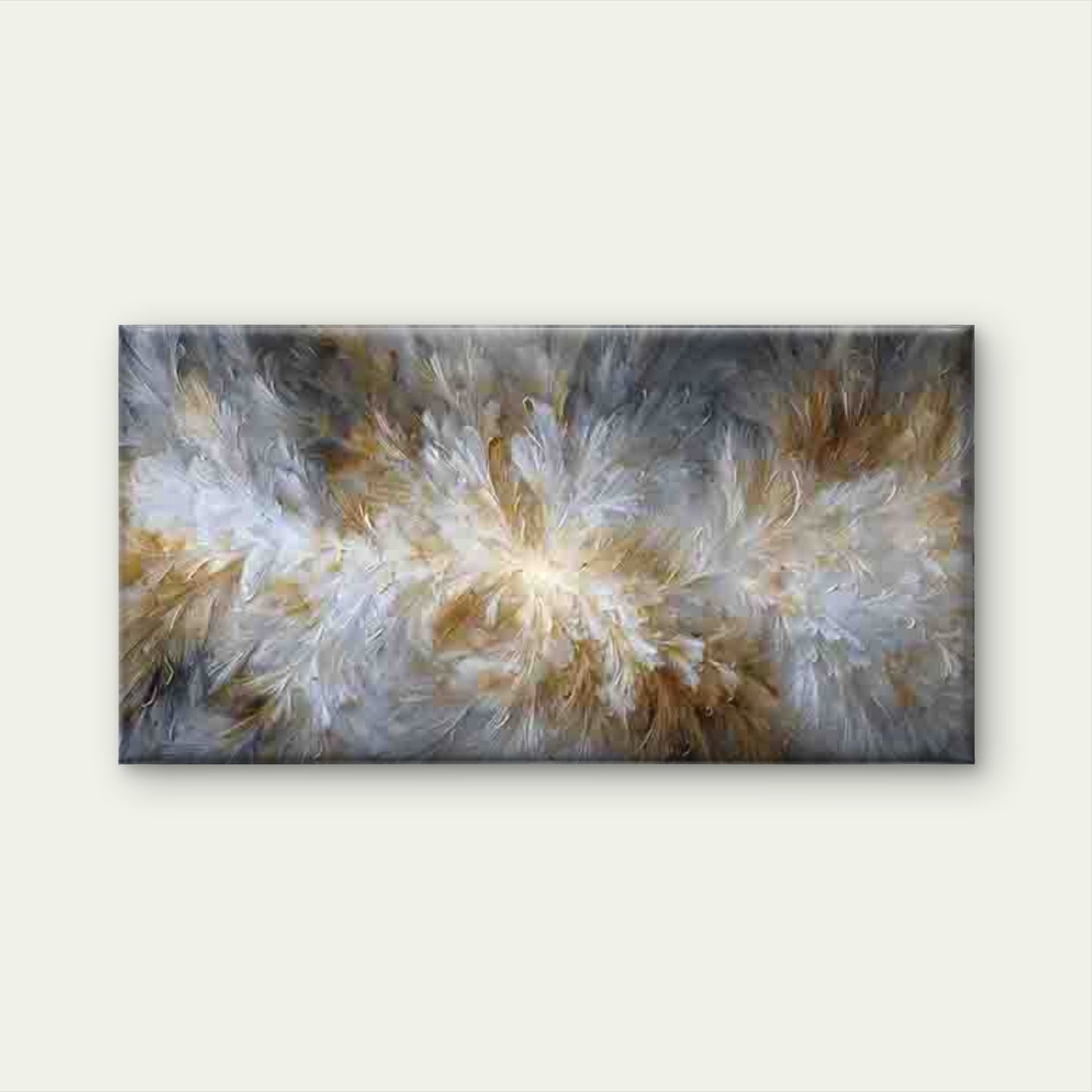 Neutral & Painting Abstract Wall Art Canvas Office Home Room Framed 120x60cm