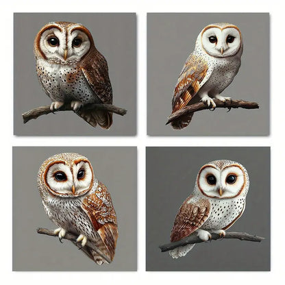 4pcs Moon Calling Magic Witchy with Vibrant  Wall Art Canvas Framed