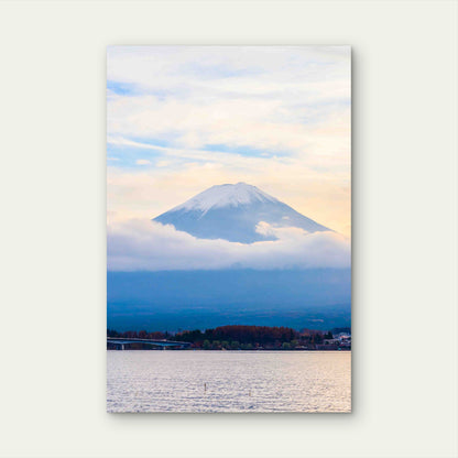 Close Up Mount Fuji From Lake Kawaguchi 60x90cm Metal Print Ready to Hang