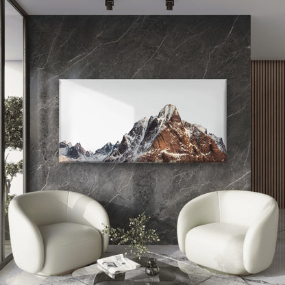 Snow Mountain Peak Sunset Wall Art Canvas Office Home Room Framed 120x60cm - Bella Home Decor