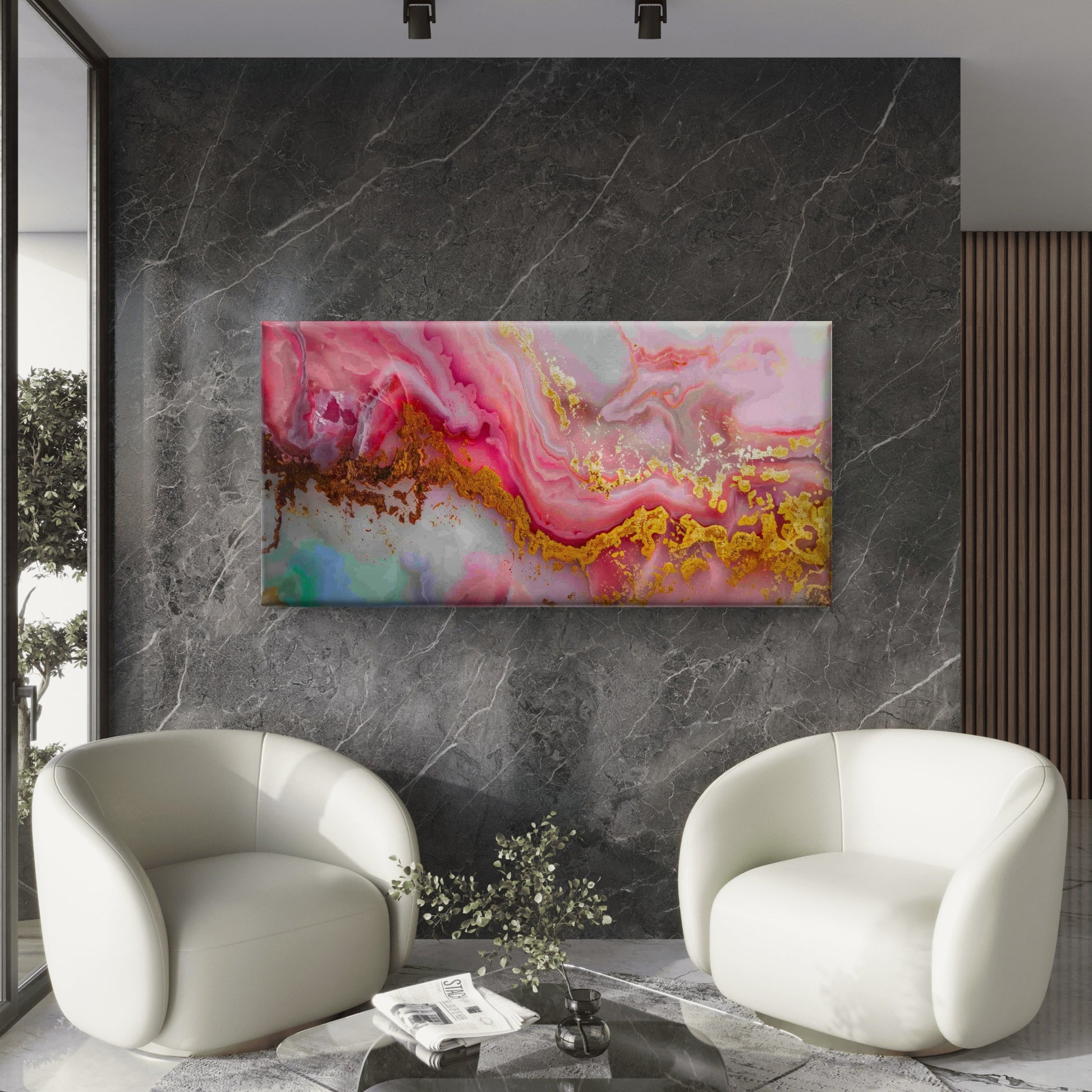Luxury Abstract Background Wall Art Canvas Office Home Room Framed 120x60cm - Bella Home Decor