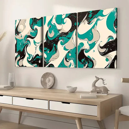 3pcs Modern Style Fashion Abstract Light Luxury Art Colorful Wall Art Set Canvas Unframed - High Quality Print 100% Australian Made Wall Canvas