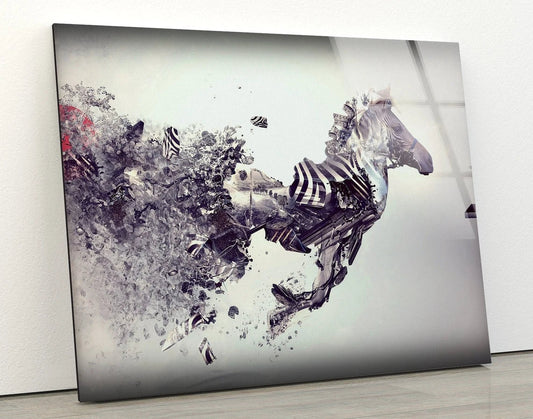 Running Horses Abstract UV Direct Aluminum Print Australian Made Quality