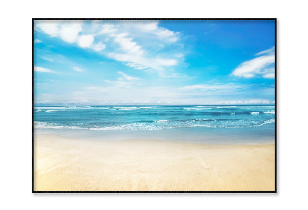 Sand Beach and Turquoise Water Home Decor Premium Quality Poster Print Choose Your Sizes