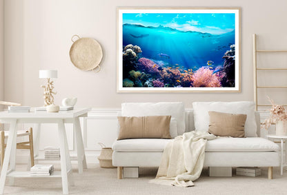 Underwater View of The Coral Reef Home Decor Premium Quality Poster Print Choose Your Sizes